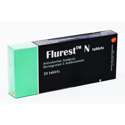 FLUREST N ( CHLORPHENIRAMINE 2 MG + PARACETAMOL 500 MG + PHENYLEPHRINE 5 MG ) 20 TABLETS